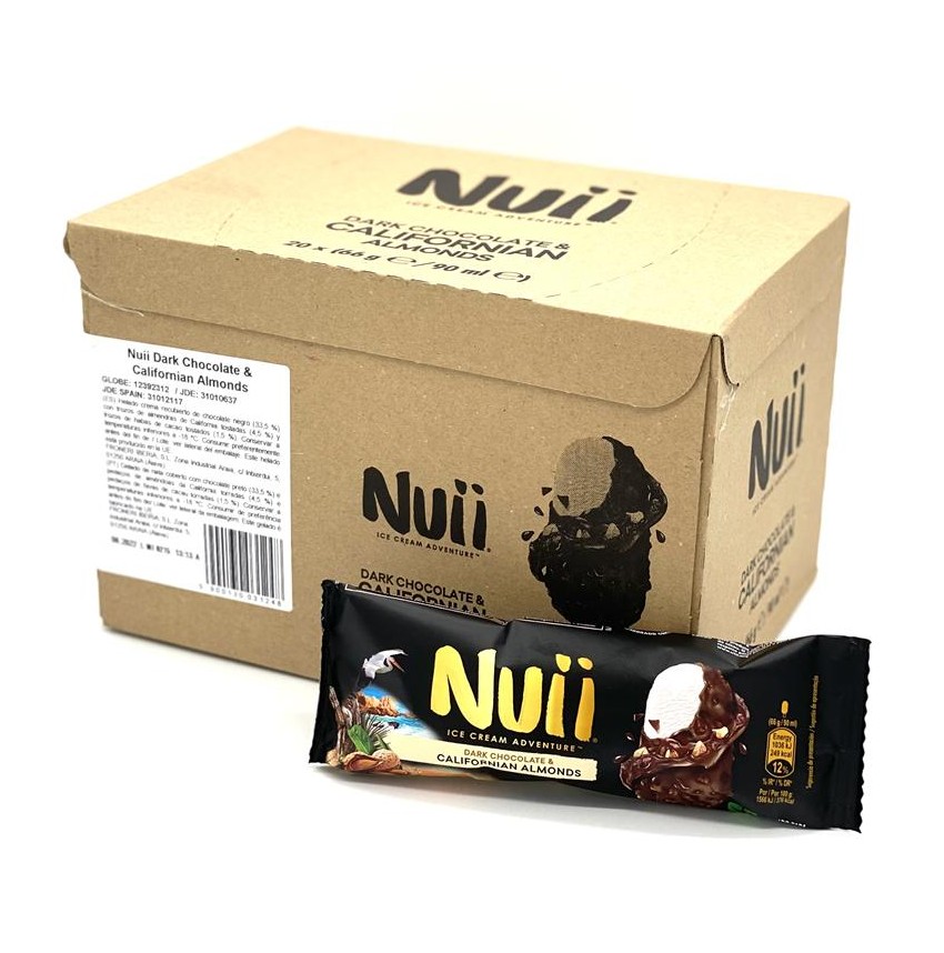 NUII CALIFORNIA NEGRO Y ALMENDRAS. 20 Uds.
