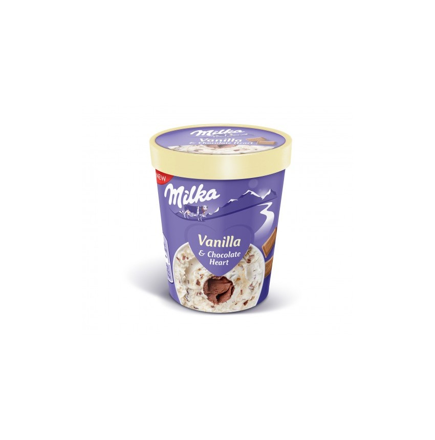 TUB. MILKA VAINILLA & CHOCOLATE. 480 ml.