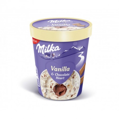 TUB. MILKA VAINILLA & CHOCOLATE. 480 ml.